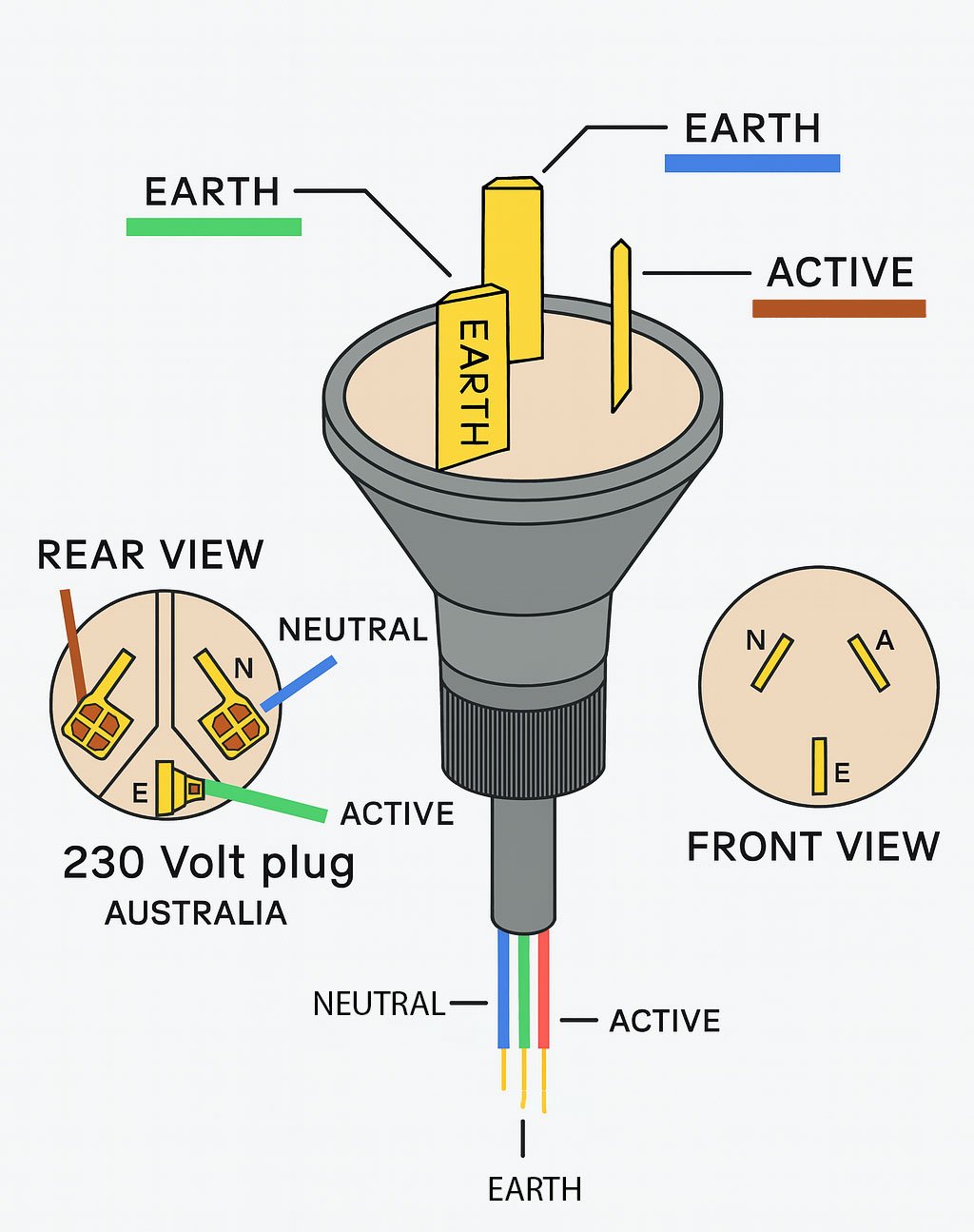 electrical plug wire colours guide