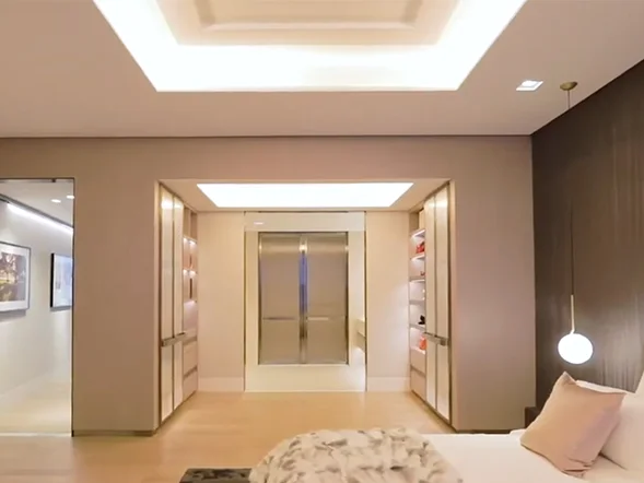 Bedroom ceiling LED cove lighting installation at Cross Street, Double Bay