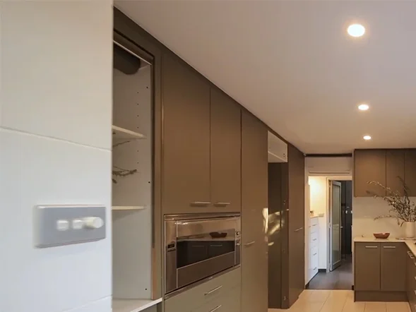Dimmer light switch installed on kitchen wall for adjustable lighting control at Salisbury Road, Camperdown