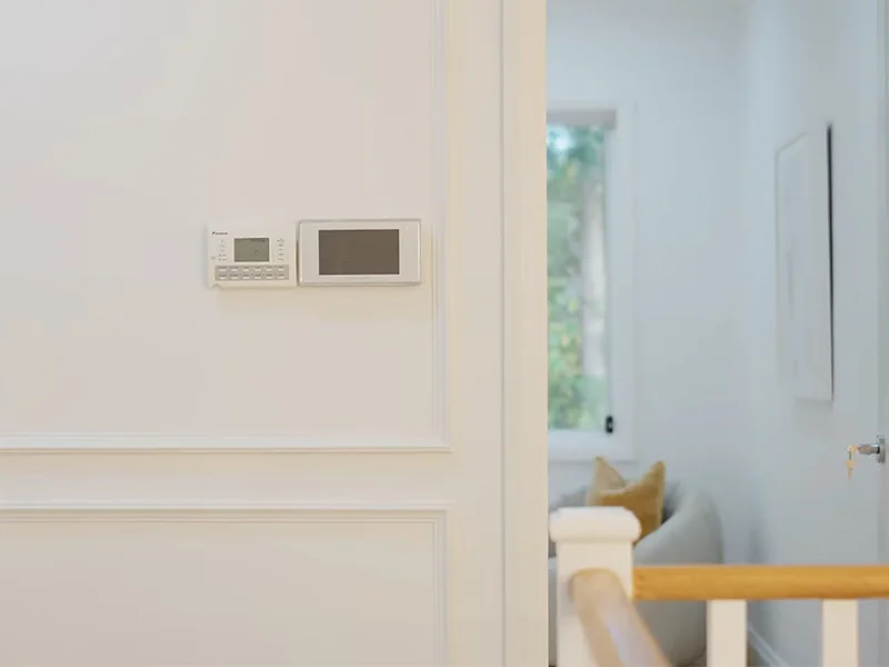 Home intercom and control panel installation on wall at Ashmore Avenue, Pymble