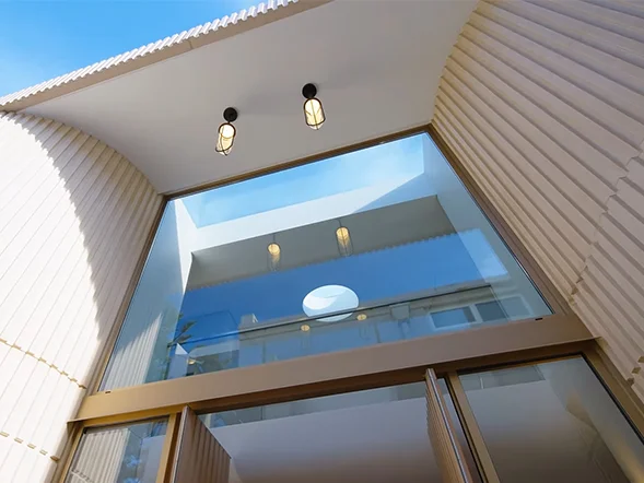 Outdoor entryway light installation at Portland St, Dover Heights