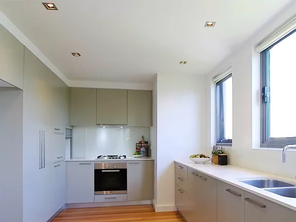 Recessed downlight installation in kitchen at Goorawahl Avenue, La Perouse