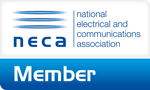 NECA Member badge from the National Electrical and Communications Association for licensed electricians in Australia