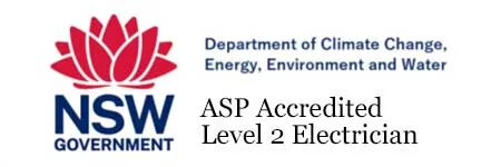 NSW Government ASP Level 2 Accredited Electrician certification logo