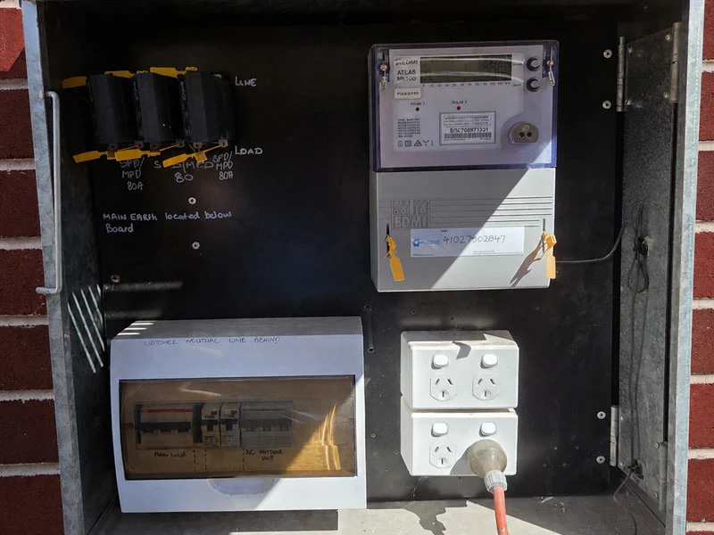 Internal view of the new Bovara meter box with EDMI Atlas smart meter