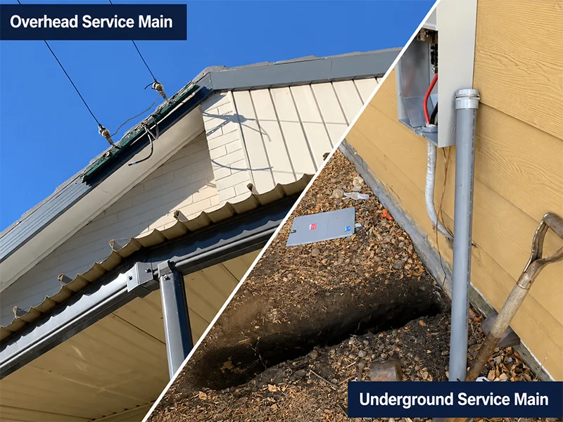 Comparison of overhead and underground service mains at Sydney properties for Level 2 electrical work