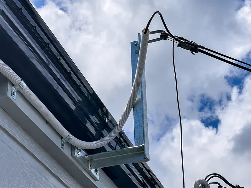 Point of attachment repair for overhead electrical service cables on a Sydney property