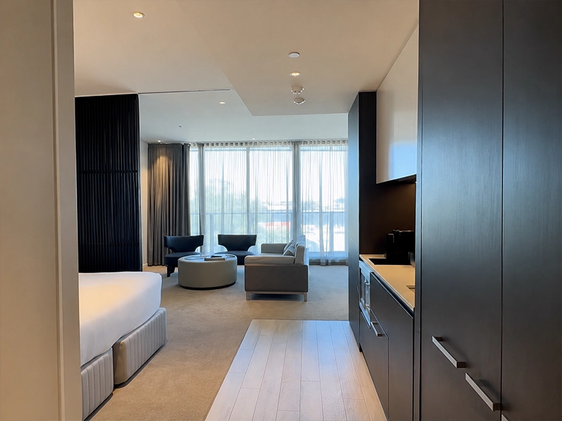 Smoke alarm installed on the ceiling of a Sydney strata apartment