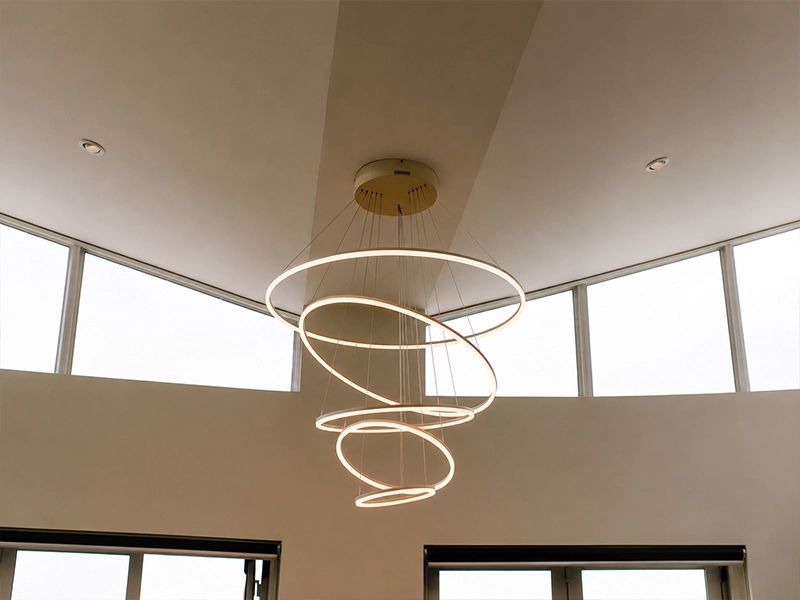 Pendant light tested and commissioned after installation in a Sydney home